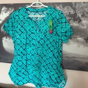 Health Pro Aqua scrub top NWT large